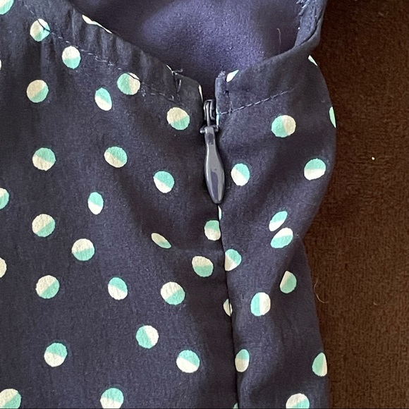American Eagle Cap Sleeve Blue Polka Dot Mini Dress Size 00 - Picture 7 of 14